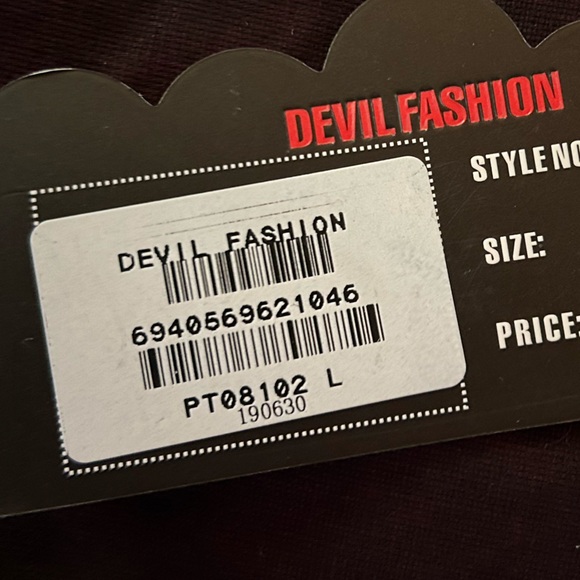 Devil Fashion Akiko Steampunk Pants with Holster Pouch in Soot, Size Large - Picture 10 of 10